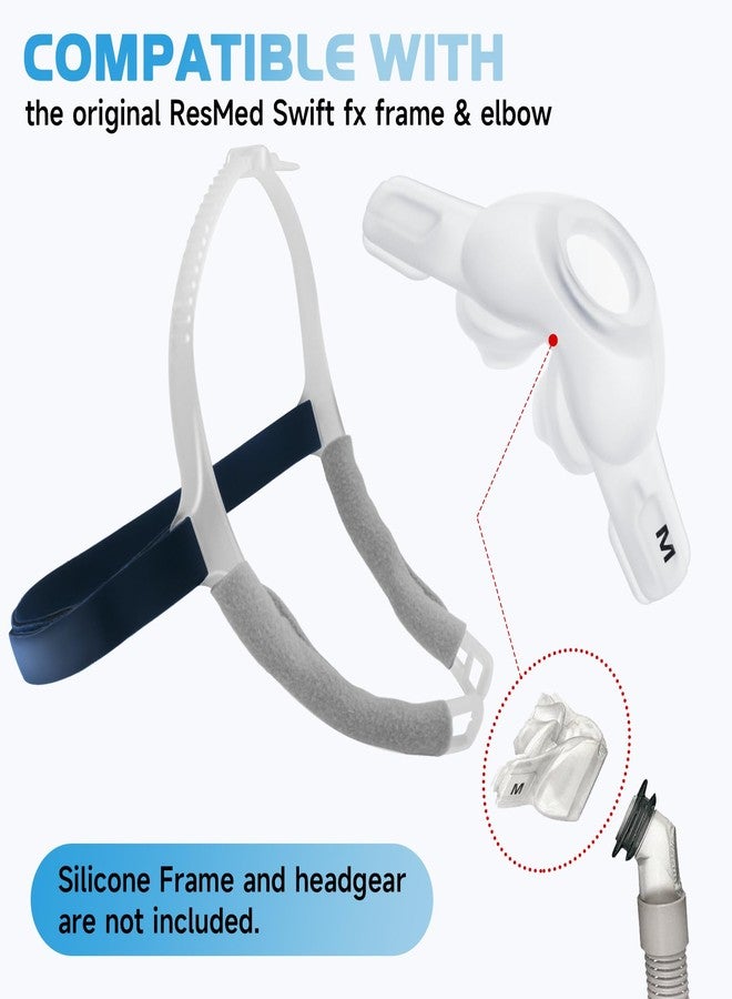 SyunsXoon 2 Pack CPAP Nasal Pillows Compatible with ResMed Swift FX Nasal Frame Assembly, Gel Silicone Elastomer Dual-Wall Nose Pillow Cushion Mask - Medium - Image 5